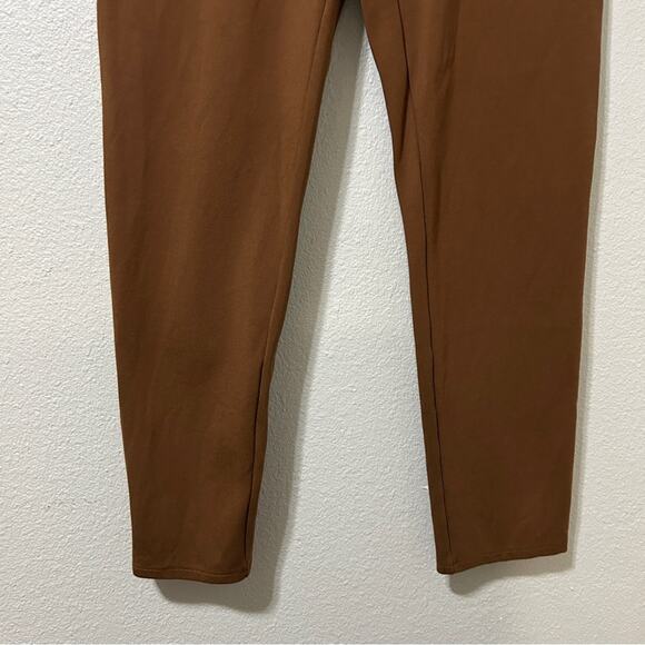 Chicos Pants Size 2 Large US 12 Brown So Slimming Slim Ankle Ponte Knit Stretch - Picture 4 of 9